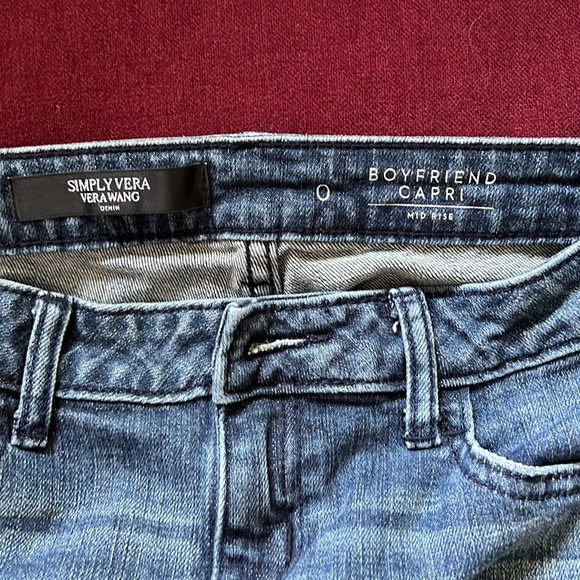 NWOT Simply Vera/Vera Wang Boyfriend Capri size 0 - Picture 3 of 3